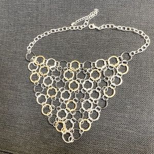 Tri-coloured circle necklace
